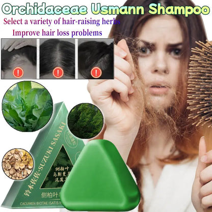 Natural Herbal Usman Grass Shampoo Soap – Handmade Hair Care for Nourishing, Oil Control & Refreshing Soft Hair