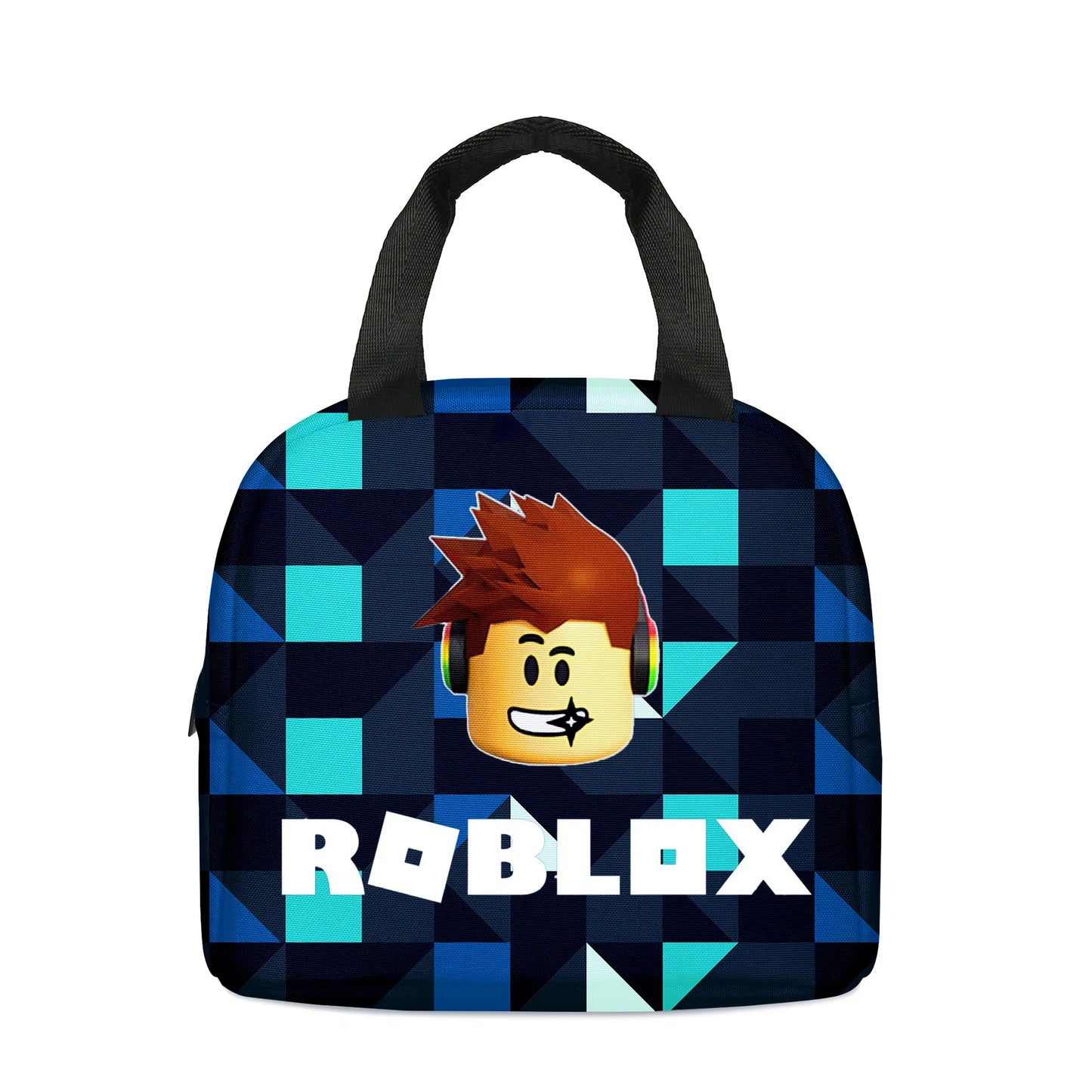 Roblox Game Lunch Bag – Cartoon School Meal Bag with Thermal Insulation, Portable Food Storage for Kids, Children’s Gift