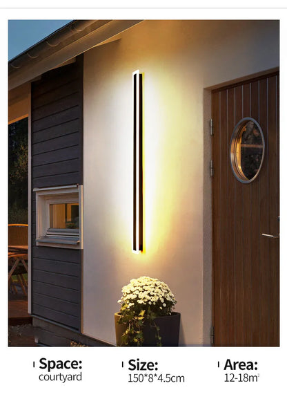 Outdoor Wall Lamp – IP65 Waterproof LED Long Corridor & Staircase Light, Balcony, Villa & Garden Entrance Lighting