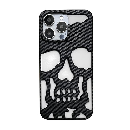 Cool Hollow Skull Ghostface Plating iPhone Case – Heat Dissipation Slim Cover for iPhone 14-17 Pro Max