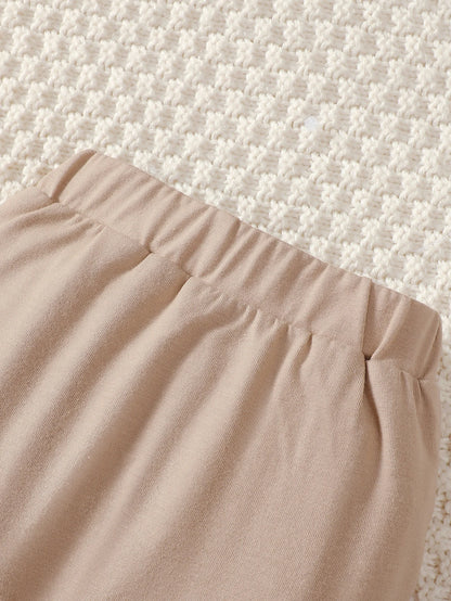 0-9 Months Baby Boy Set – Little Bear Long Sleeve Bodysuit, Pants, Hat & Socks for Spring & Autumn Newborns