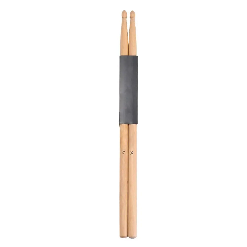 1 Pair Black Wood 5A Drum Sticks: Classic Maple Teardrop Head with Carrying Bag - Musical Instruments Accessories
