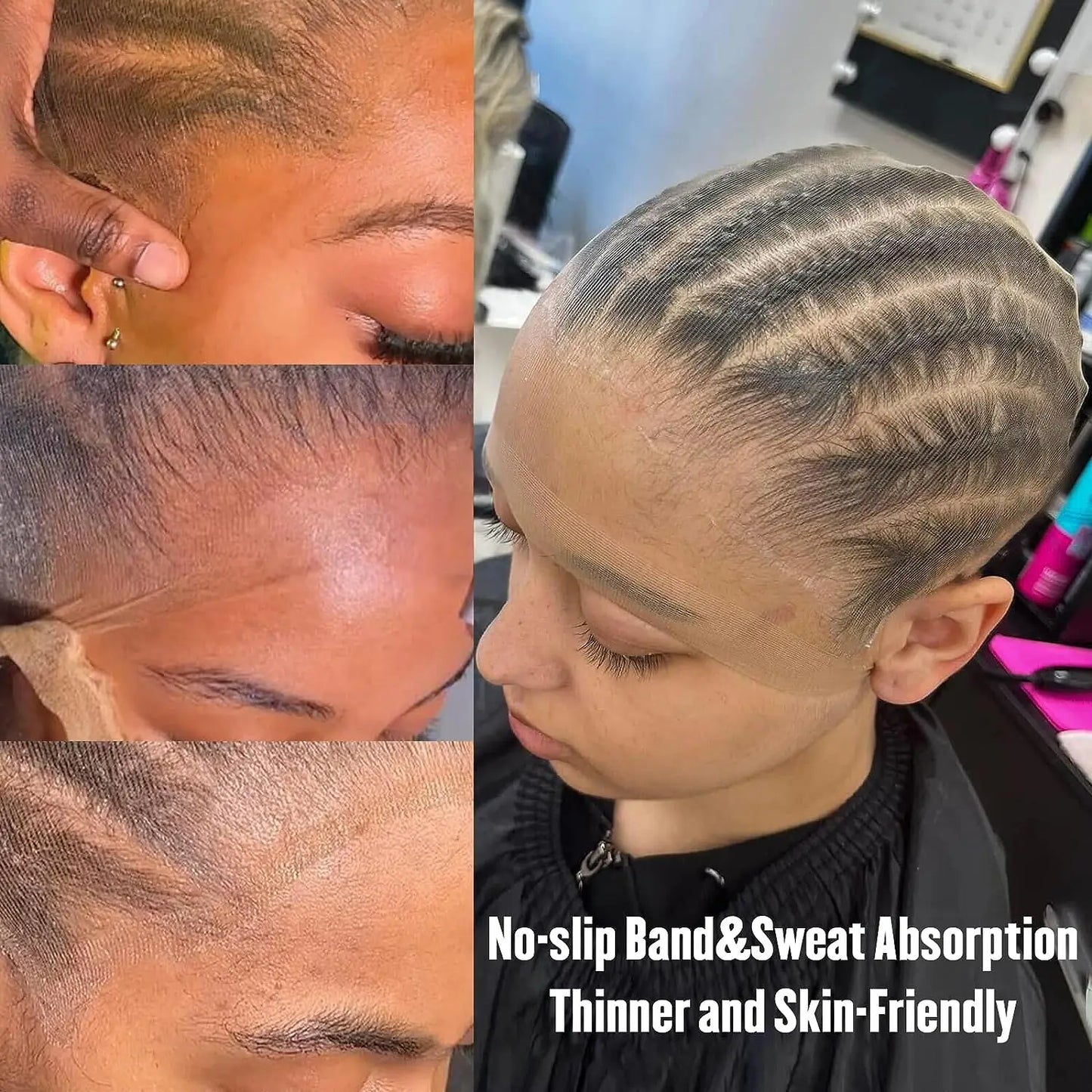 1/5/10 Pack Invisible HD Wig Caps: Transparent Lace Front Wig Stocking Caps for Women