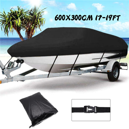 Yacht & Boat Cover 11-22FT – Anti-UV Waterproof Heavy Duty 210D Marine Canvas for Trailerable Boats