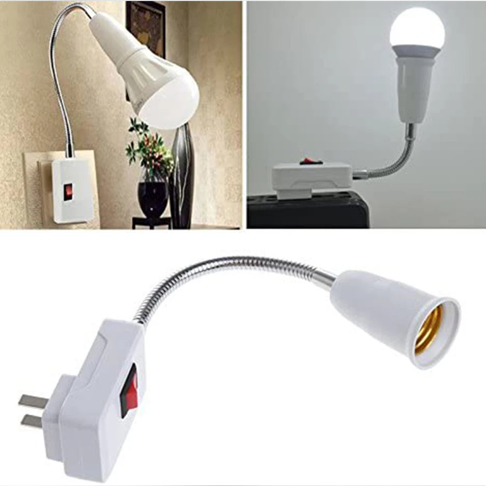 Flexible Stainless Steel E27 Lamp Base: Bendable Mobile Test Light Soc ...