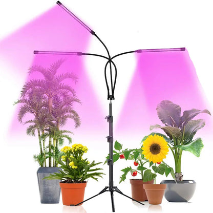 USB LED Plant Growth Lamp with Floor Stand — Full-Spectrum Hydroponic Light, Dimmable Timer for Indoor Flowers & Plants