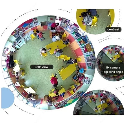 Small WiFi 360° Panoramic Surveillance Camera – 2MP IP Camcorder with Two-Way Audio for Home Security