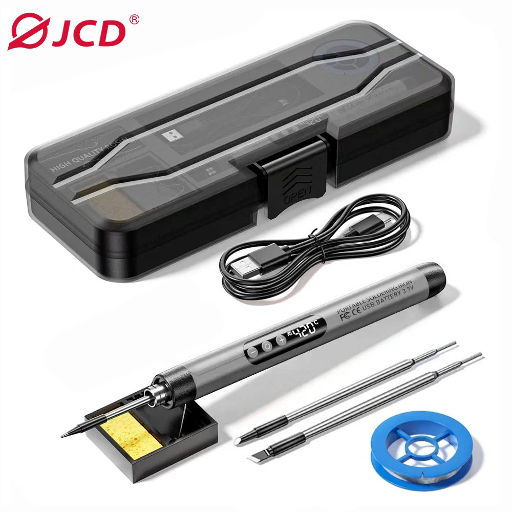 Multifunctional USB Electric Soldering Iron Kit – Adjustable 300–450℃ Digital Welding Tool Set