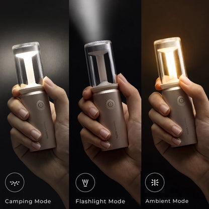 HOTO Rechargeable Camping Light – Waterproof Flashlight & Lantern with 3 Modes, Mini Outdoor Hanging Tent Lamp