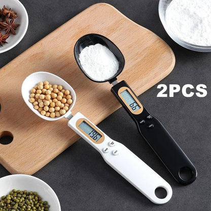 Mini Spoon Scale | Digital Kitchen Scale with LCD for Measuring Food | 0.1-500g Weight Measure for Flour, Milk, Coffee Powder