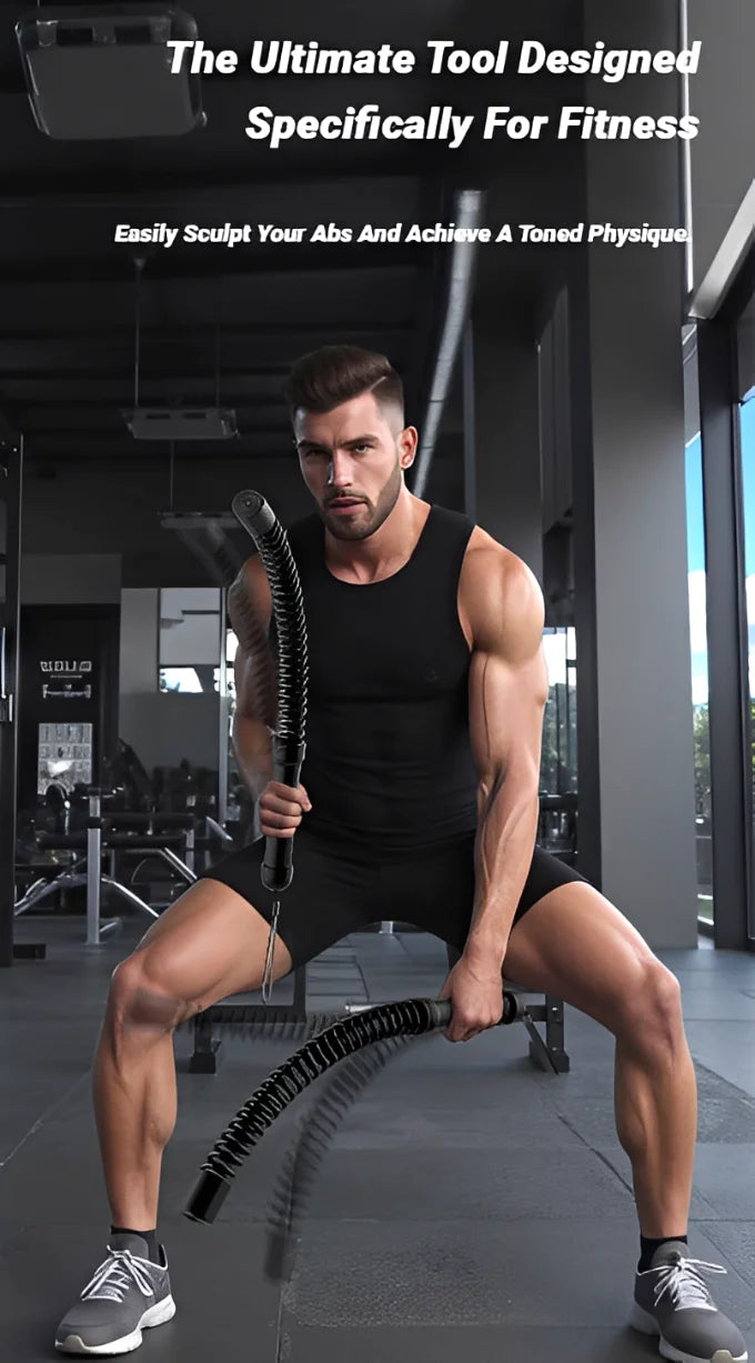 Ergonomic Strength Training Bar – Stainless Steel Biceps & Triceps Muscle Expander