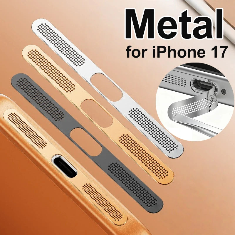 iPhone 17 Pro/Pro Max Metal Dustproof Mesh Sticker – Anti-Dust Earpiece Protector (1-10PCS)