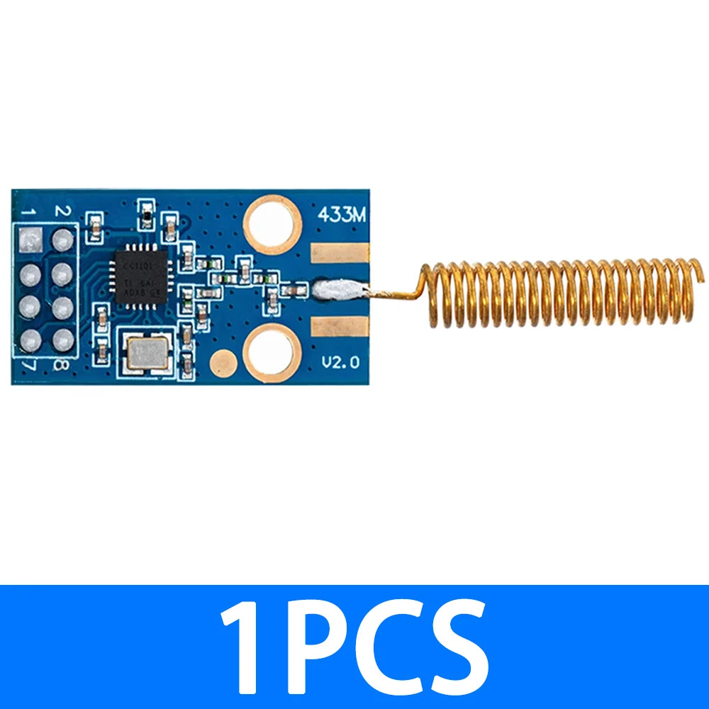 CC1101 Wireless Module - 10mW, 433MHZ/868MHZ, Long Distance Transmission 300-1000M with SMA Antenna, Wireless Transceiver