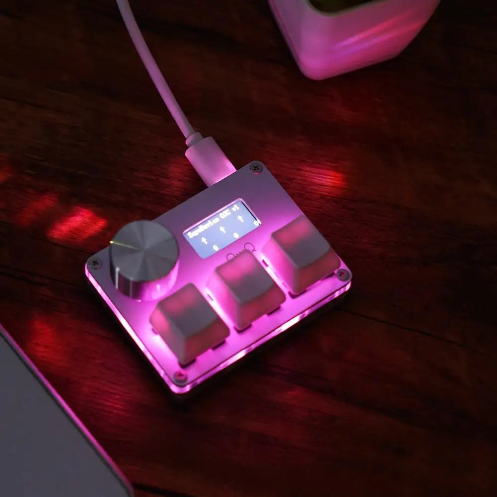 SayoDevice OSU Keyboard O3C | Rapid Trigger Hall Magnetic Red Switches with Knob & Screen, Copy-Paste Shortcut