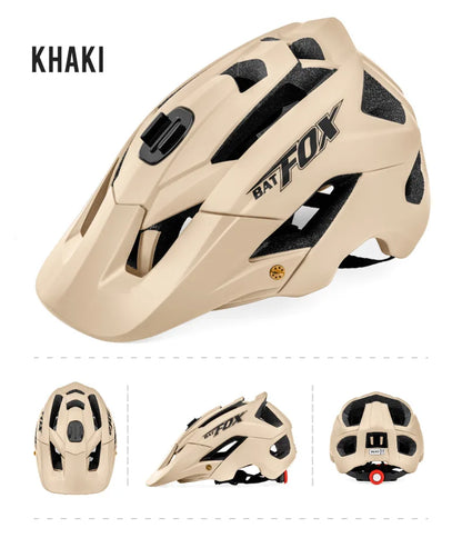 BATFOX Ultralight Bike Helmet – Molded Mountain & Road Helmet for Men, DH AM Cycling Equipment, Casco Ciclismo Bicicleta