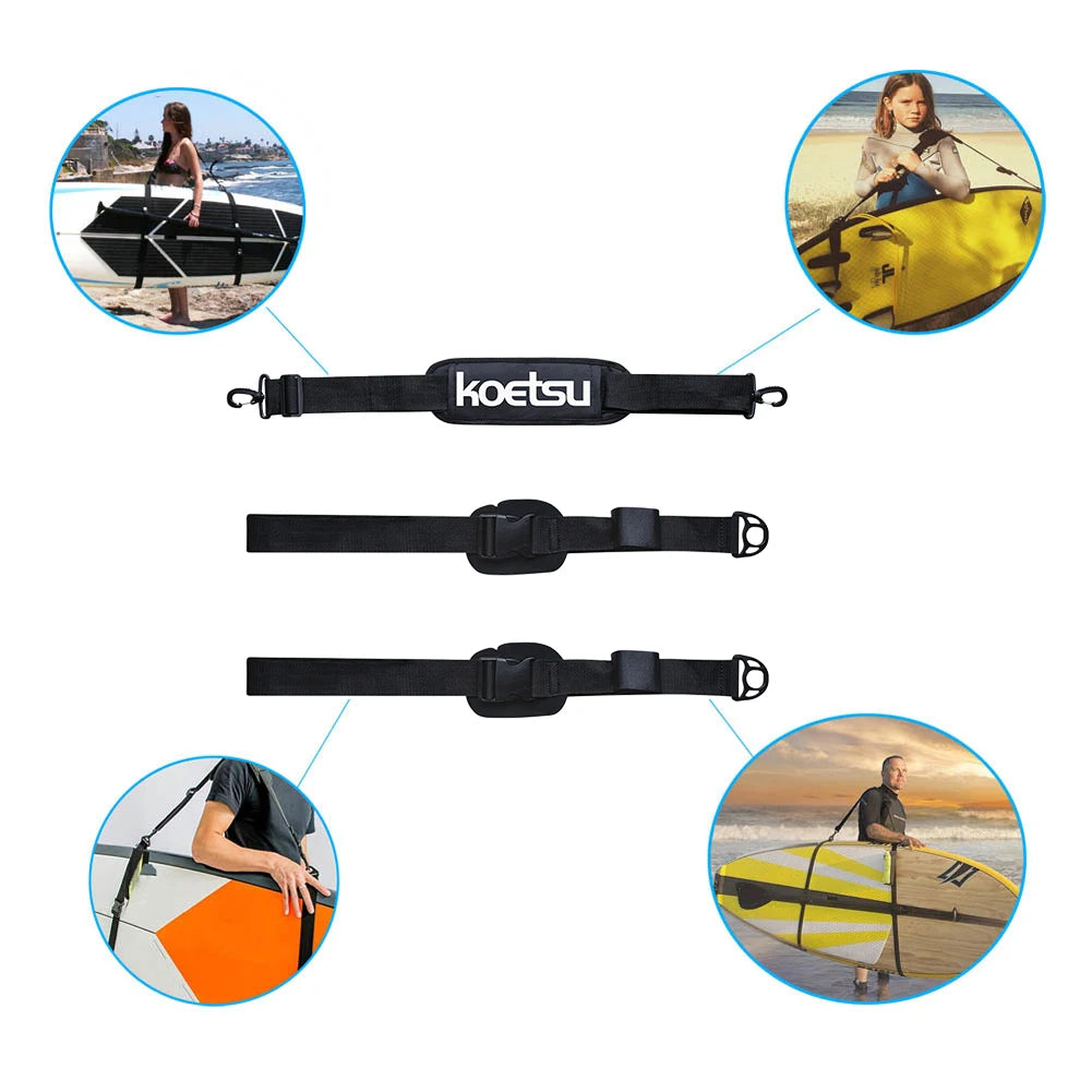 Adjustable Surfboard Shoulder Belt – Carry Sling for Stand Up Paddle Board, Surfboard Carrier Accessory
