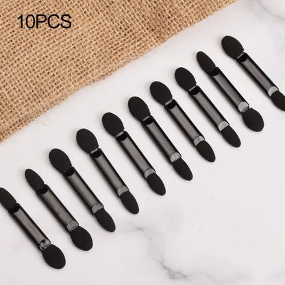 10/50PCS Double-Ended Sponge Sticks - Portable Eyeshadow, Eyeliner & Lip Makeup Applicators, Disposable Cosmetic Tools