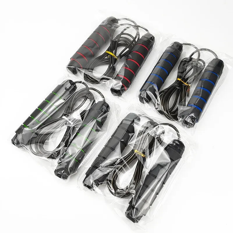 Professional Tangle-Free Jump Rope: Rapid Speed Jumping Rope with Foam Handle - Adjustable Steel Skipping Rope for Gym Fitness, Slim Body