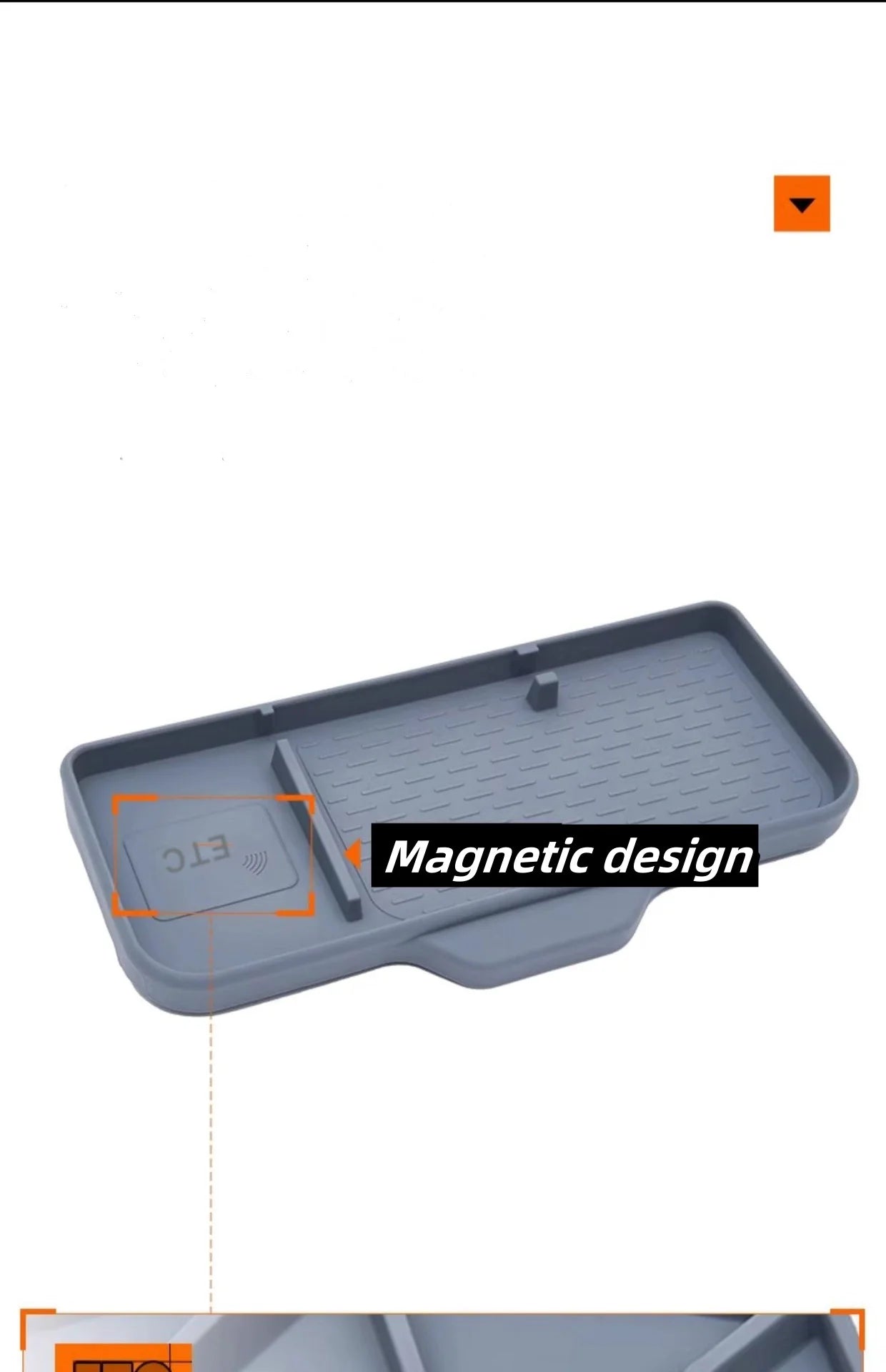 Hidden Behind-Screen Storage Box for Tesla Model 3 & Y – Dashboard Organizer with Tissue Holder, Anti-Slip Mat & Phone Bracket