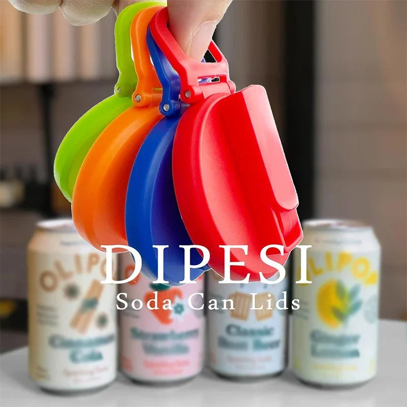 1/2pcs Portable Silicone Soda Can Lids with Straw — Reusable for Beer, Juice, and Canned Drinks