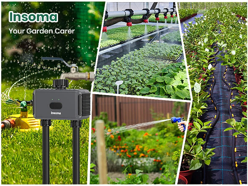 Zigbee/WiFi Automatic Water Timer – Dual Hose Garden Irrigation System, Sprinkler Programmer, Alexa Support