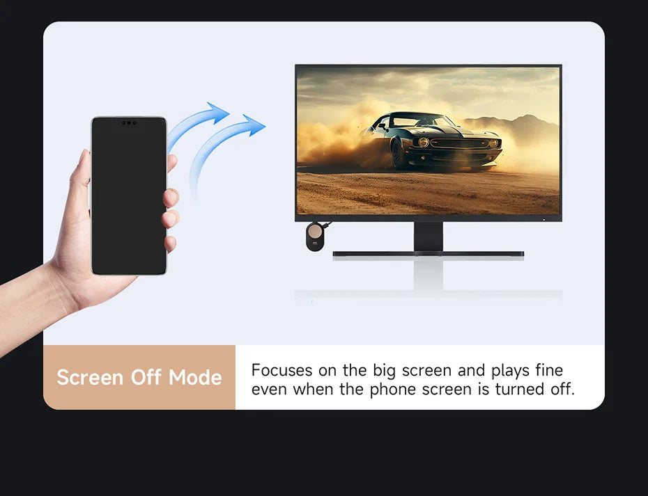 Hagibis Wireless HDMI Display Dongle Adapter – 4K@60Hz Wireless Extender for Laptop, PC, Smartphone, HDTV, Projector, IOS