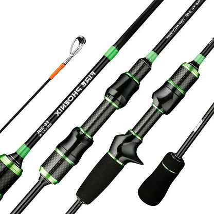 Ultra Light Carbon Fiber Fishing Rod – UL Solid Tip Casting & Spinning Pole, 2–8g Lure Weight, 2–6LB Line Rating