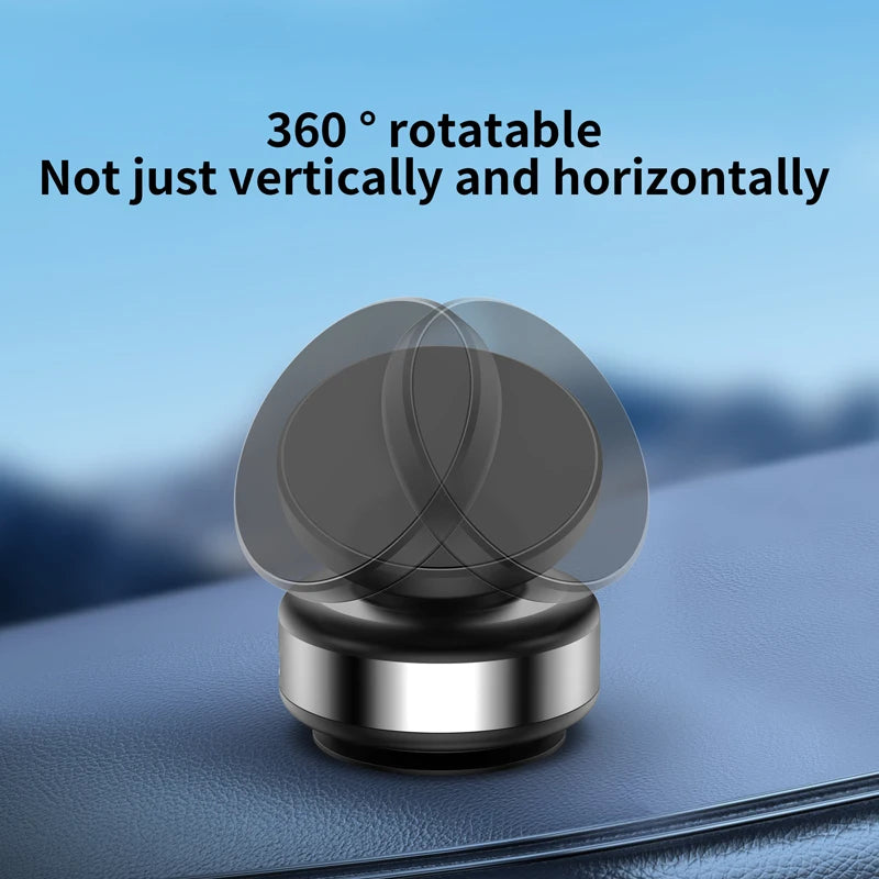 360° Magnetic Car Phone Holder – Aluminum Alloy Vacuum Adsorption Mount for iPhone & Smartphones
