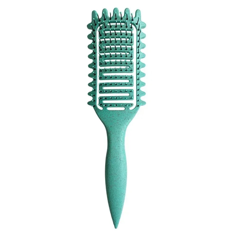 Curl Define Styling Brush – Hollow Detangling Hair Comb for Wet & Curly Hair, Shaping Curls Barber Hairdressing Tool