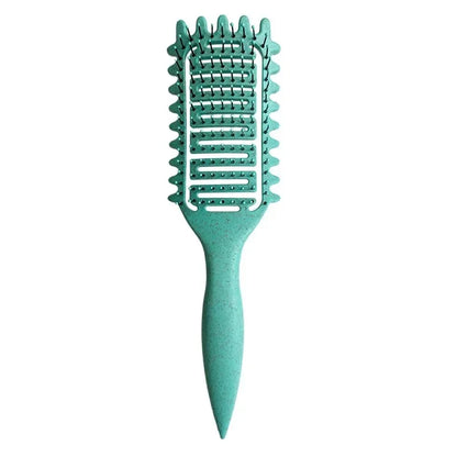 Curl Define Styling Brush – Hollow Detangling Hair Comb for Wet & Curly Hair, Shaping Curls Barber Hairdressing Tool