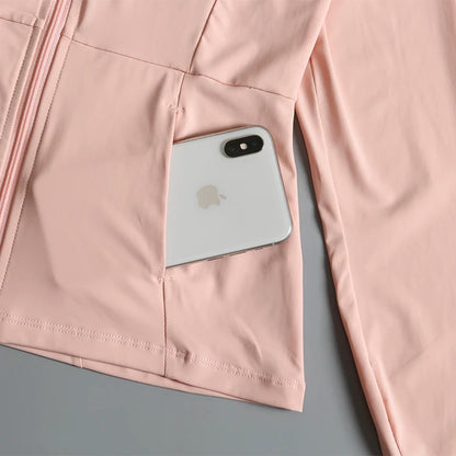 New Yoga Wear Ladies Coat – High Elastic Loose Fitness Top, Long Sleeve Stand-Up Collar for Exercise