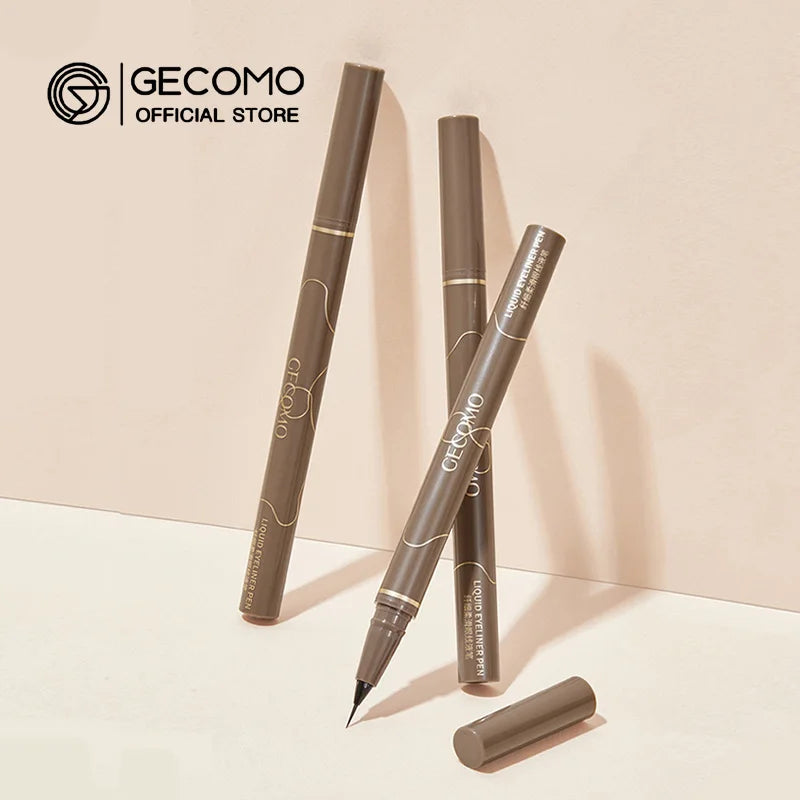GECOMO 0.01mm Liquid Eyeliner – Super Slim, Waterproof, Quick-Dry, Long-Lasting & No-Smudge Pencil