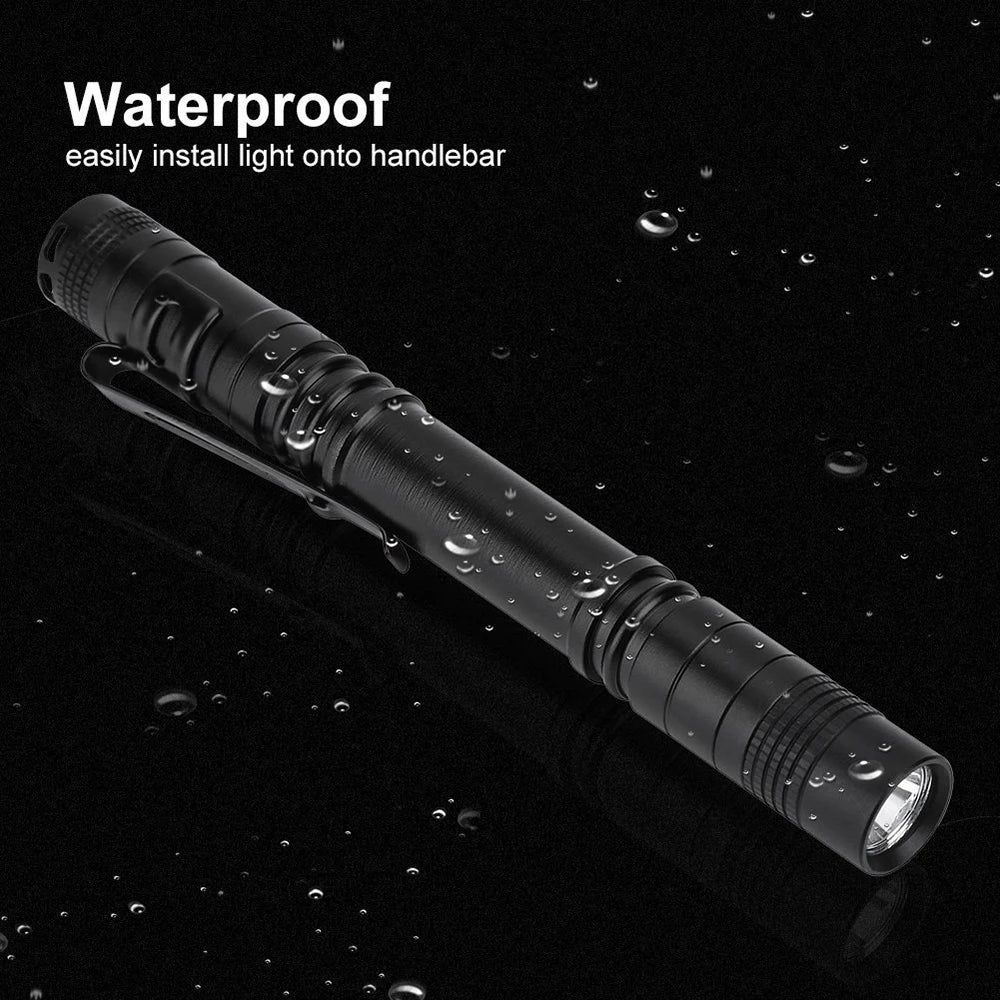 Pen Doctor Mini LED Flashlight - 13cm Portable White Light Torch for Dentists, Nurses, Camping, and Hiking Adventures