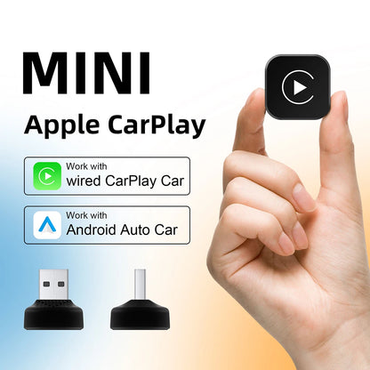 Wireless CarPlay & Android Auto Adapter – USB Mini Dongle Plug & Play for VW, Toyota, Nissan, Honda, Ford, Benz