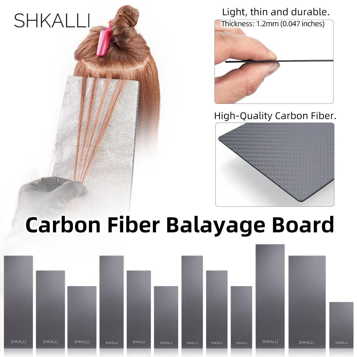 Professional Carbon Fiber Balayage Board – Hair Coloring & Dyeing Tool for Barbers and Hairdressers