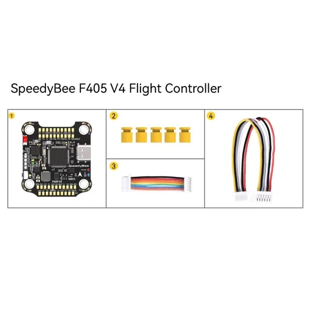 SpeedyBee F4 F405 V4 30x30 Stack – 55A/60A BLS 4-in-1 ESC, ICM42688P, Wireless Bluetooth FC for FPV Racing Drones, iNAV & Betaflight Compatible
