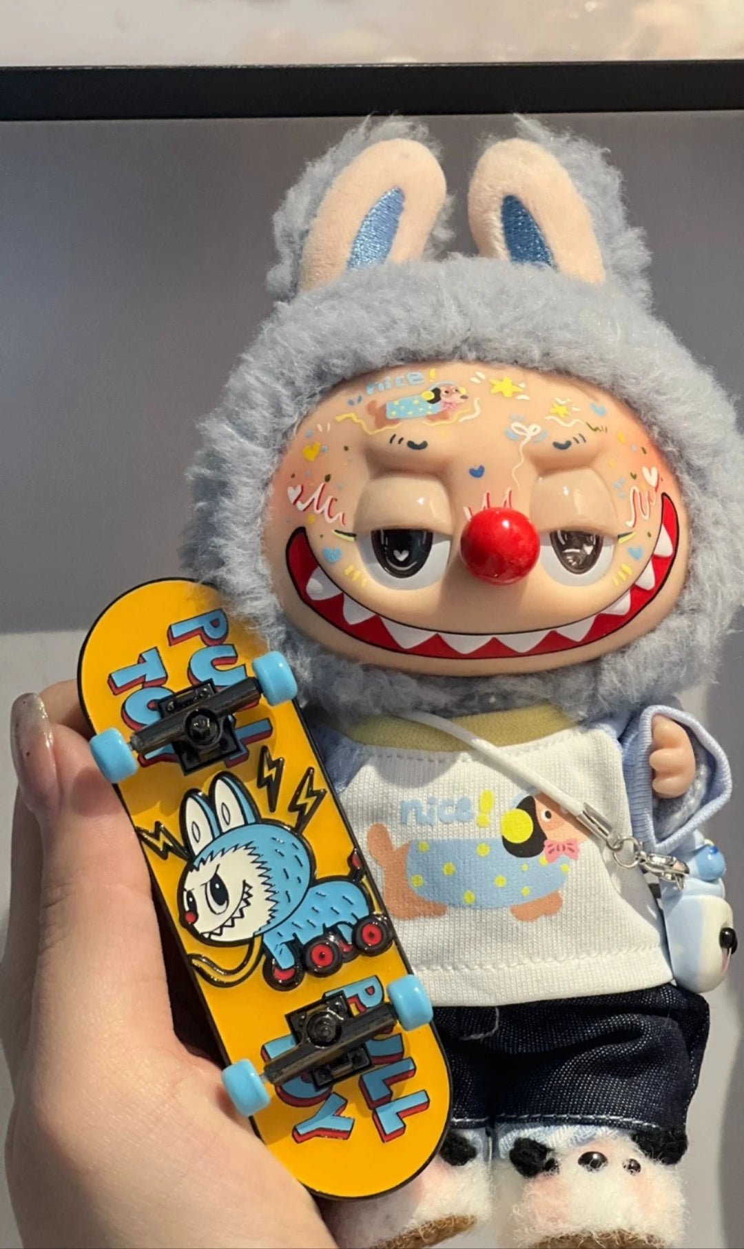 Premium Labubu Zimomo Angel Doll Clothes Set  — 17cm Mokoko Vinyl Pendant Plush & Clothes Set (Fits Labubu 1st & 2nd Gen) — Birthday Gift