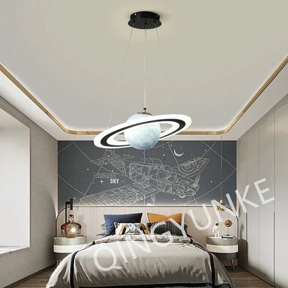 Acrylic Planet Pendant Lamp – Space Star Hanging Light for Living Room, Bedroom, Kitchen & Kids Room, E27 Bulb Compatible