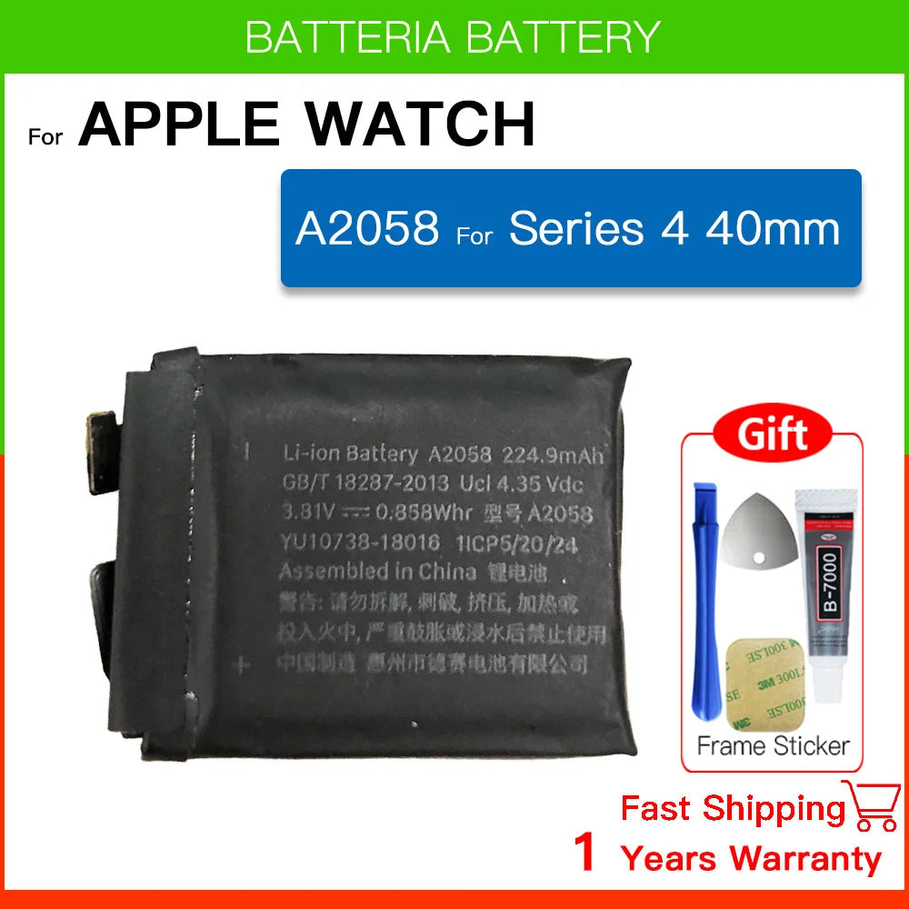 New Genuine Replacement Battery for Apple Watch Series SE 4/5/6 – 40mm/44mm, Includes Free Tools