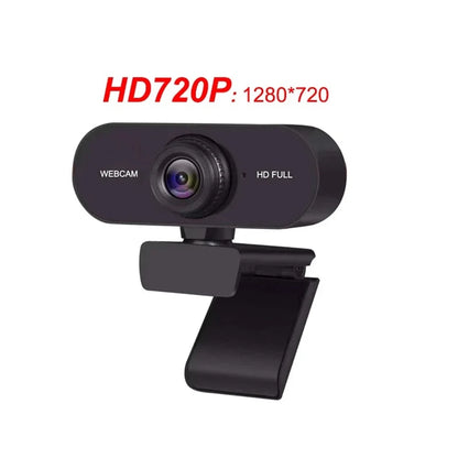 2K/1080P/720P/480P HD USB Webcam – Mini Desktop & Laptop Camera with Microphone and Privacy Cover for YouTube & Skype