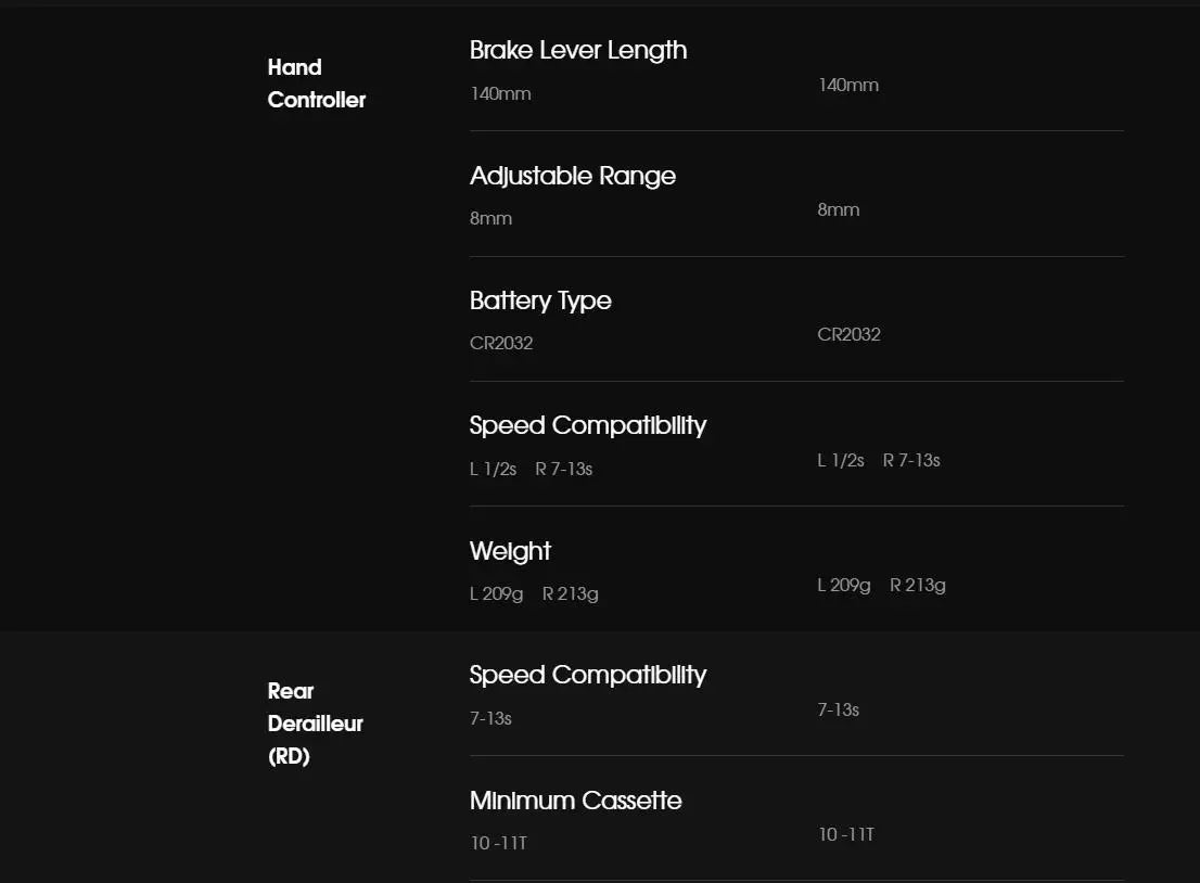 WHEELTOP EDS TX Road Bike Electronic Groupset – Wireless Carbon, Rim Brake, 7–14 Speed with Front & Rear Derailleur