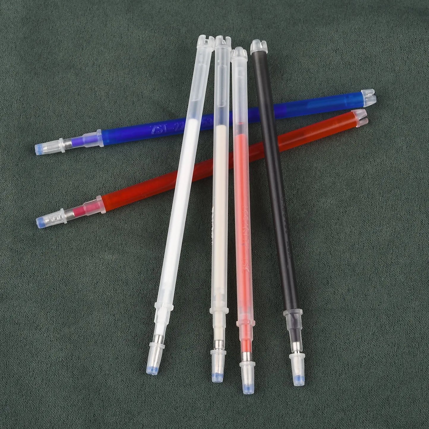 10Pcs/Set High Temperature Disappearing Fabric Marker Pens - Erasable Refillable Tools for Patchwork, PU Leather Marking & Sewing