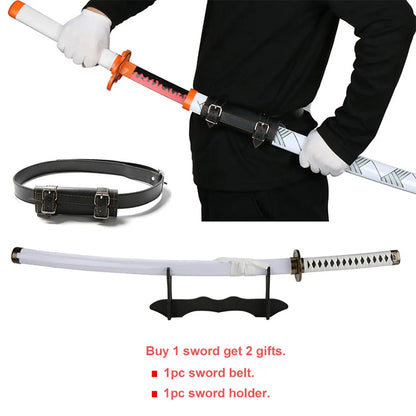 3-Piece Roronoa Zoro Katana Set – Anime Cosplay Toy Swords with Belt & Sword Holder