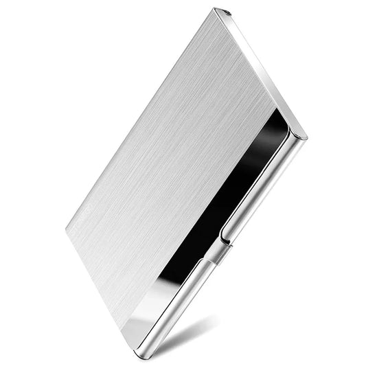 Metal Business Card Holder: Slim Pocket Case for Men & Women - Stainless Steel IC Cards Storage Solution