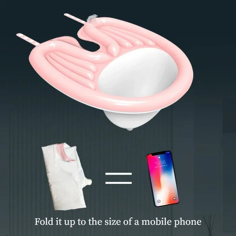 Inflatable Hair Washing Basin – Portable PVC Foldable Shampoo Basin for Pregnant Women, Elderly & Patients