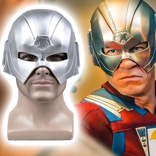 Suicide Squad Peacemaker Helmet Mask – PVC Cosplay Superhero Costume for Men, Halloween & Masquerade