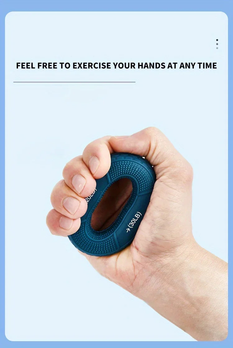 Silicone Hand Grip Strengthener Ring – Forearm & Finger Training for Strength