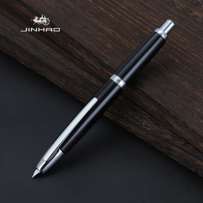 JINHAO 10 Metal Pearl Blue Fountain Pen – EF/F Nib, Pattern Design | Ink Pens for School, Office & Gifts