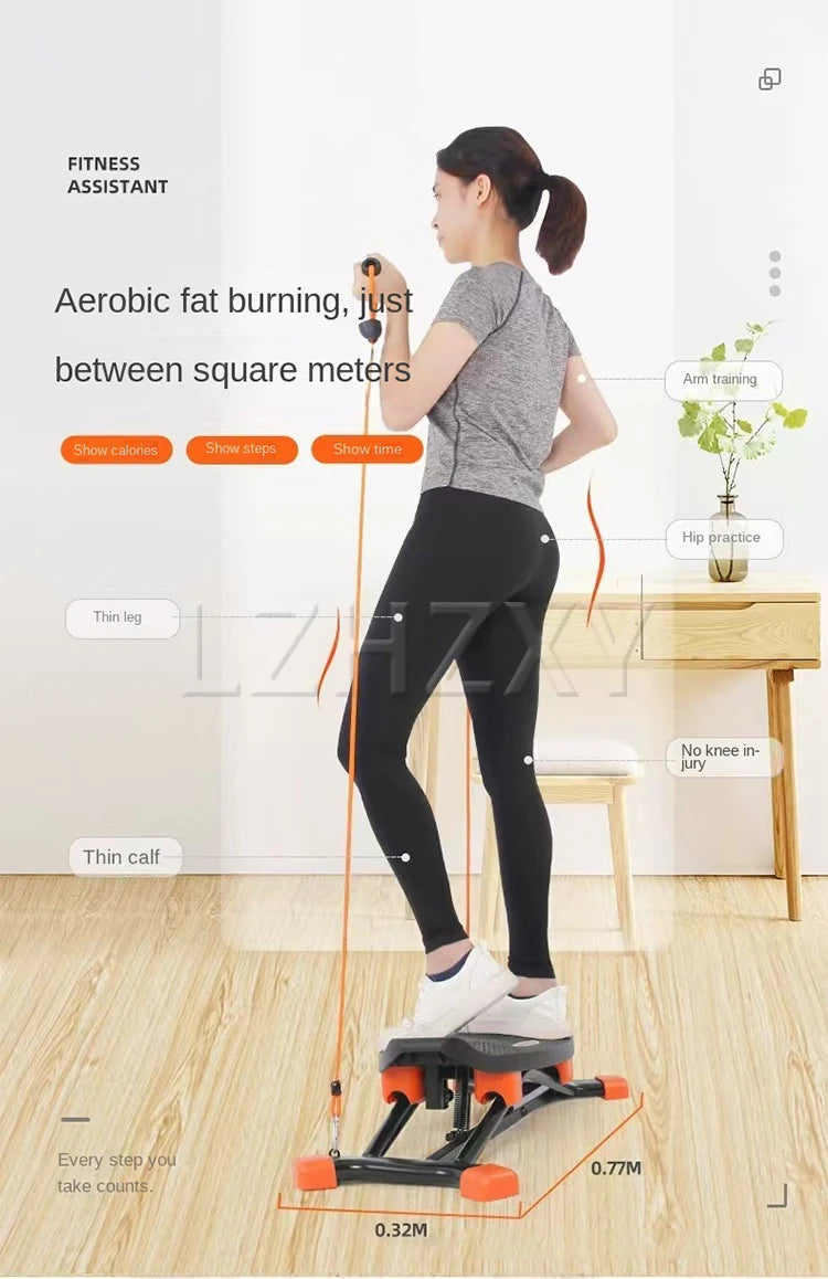 Indoor Ski Machine – Swinging Slide Trainer for Leg Toning & Slimming, Ski Simulation Stepper Equipment