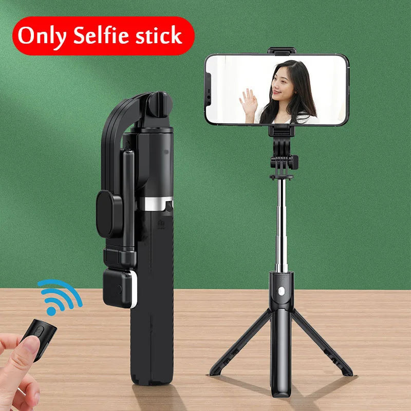 Portable Bluetooth Selfie Stick Tripod with Light & Remote | 103cm Retractable Phone Holder